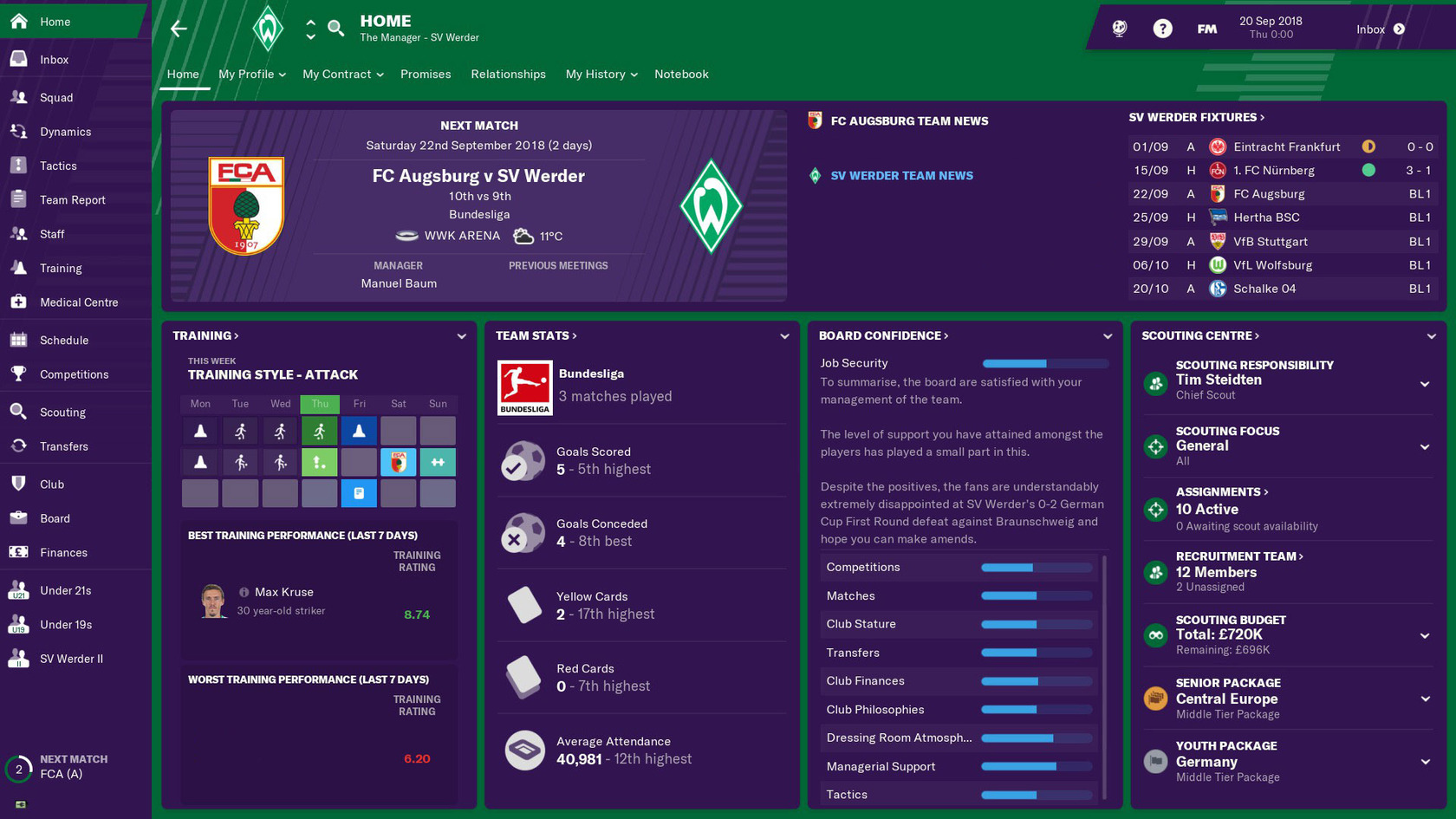 Football manager pre game editor